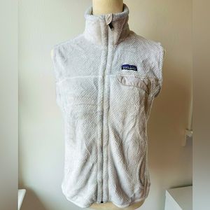 Patagonia Re-Tool Vest Women’s Slim Fit Fleece Fuzzy Vest light gray - M